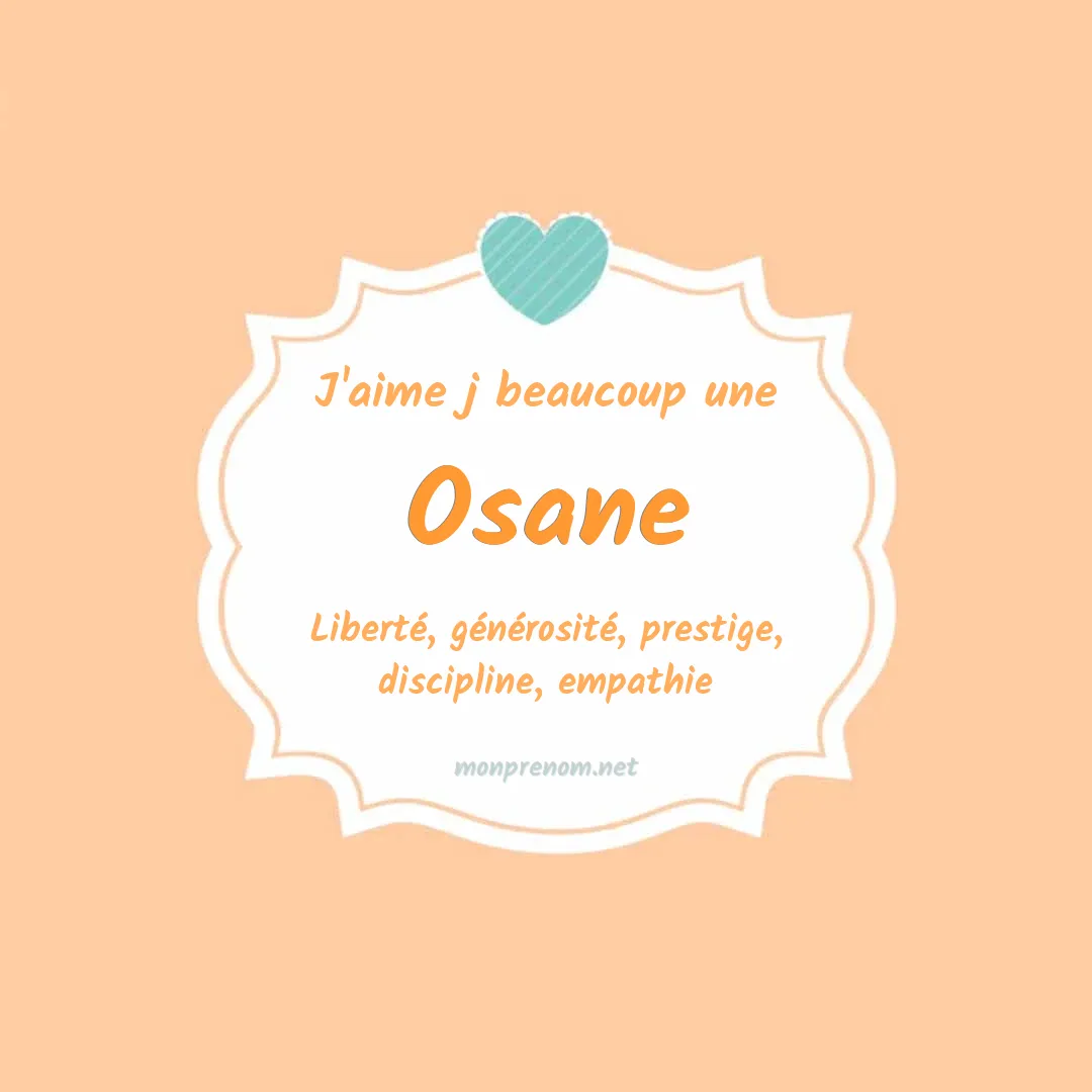 J'aime beaucoup Osane