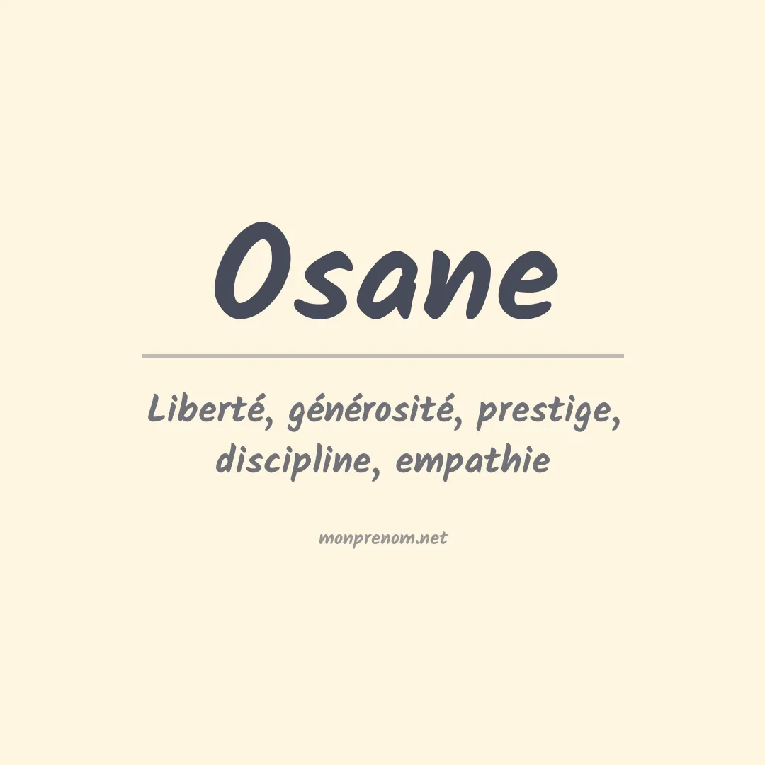 Signification du prénom Osane