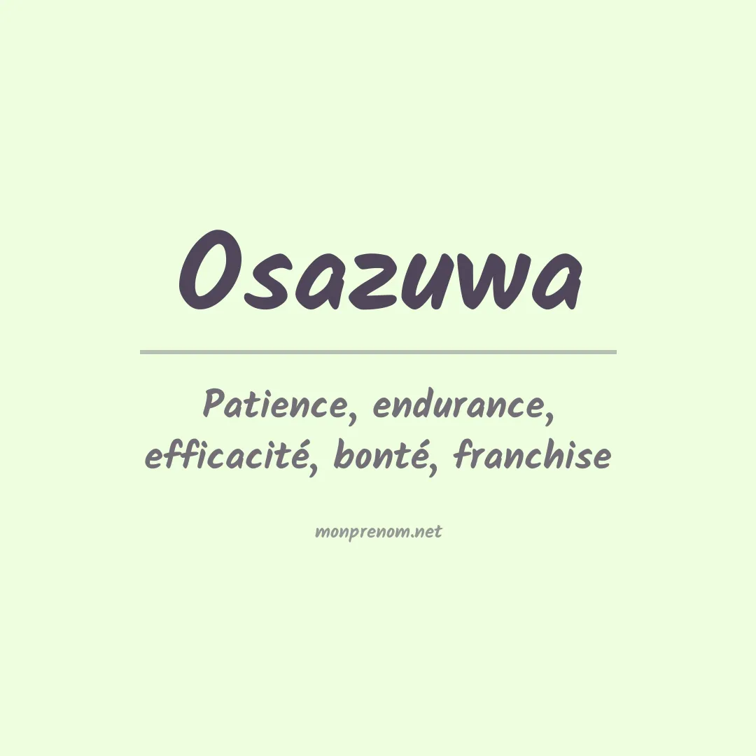 Prénom Osazuwa