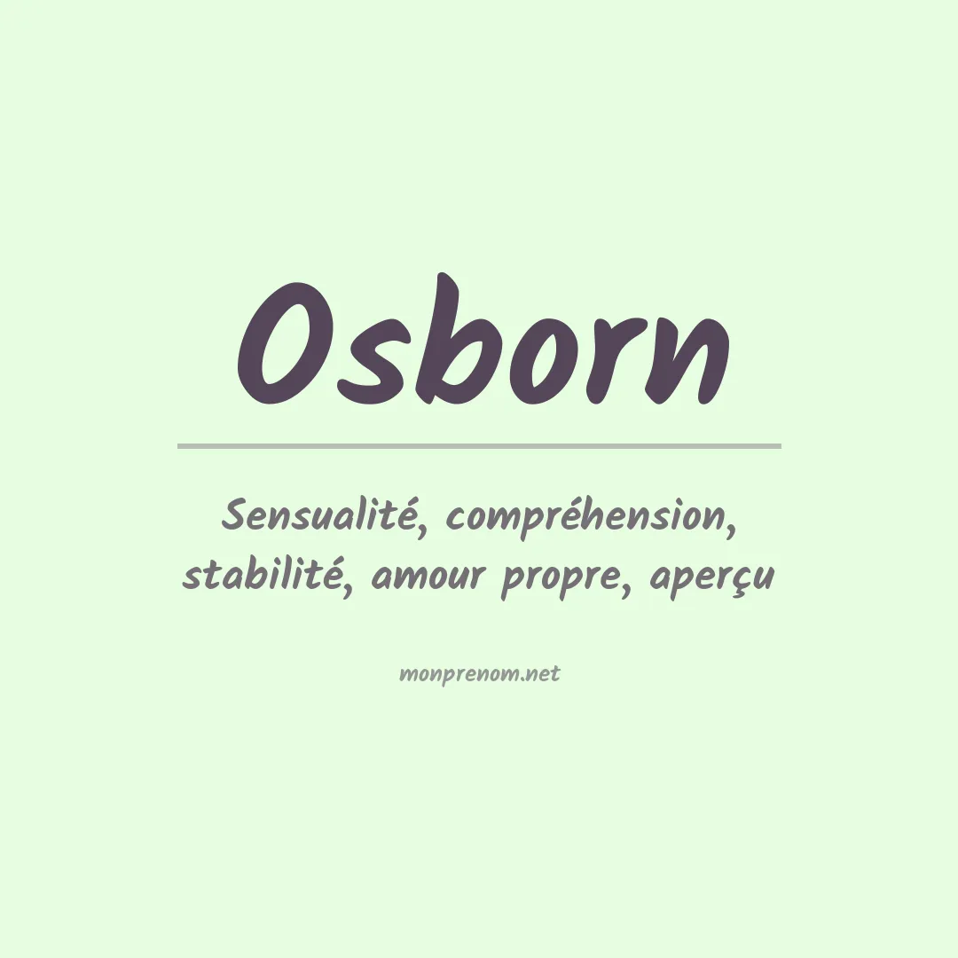 Prénom Osborn