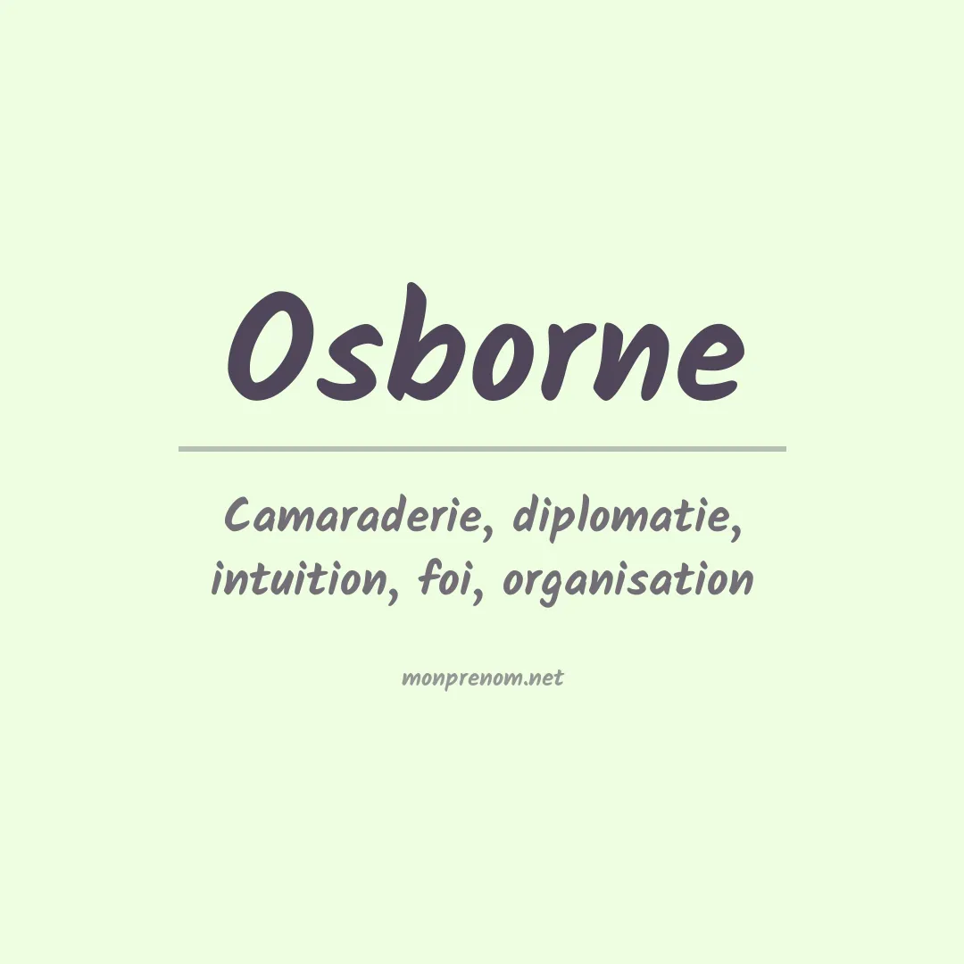 Prénom Osborne