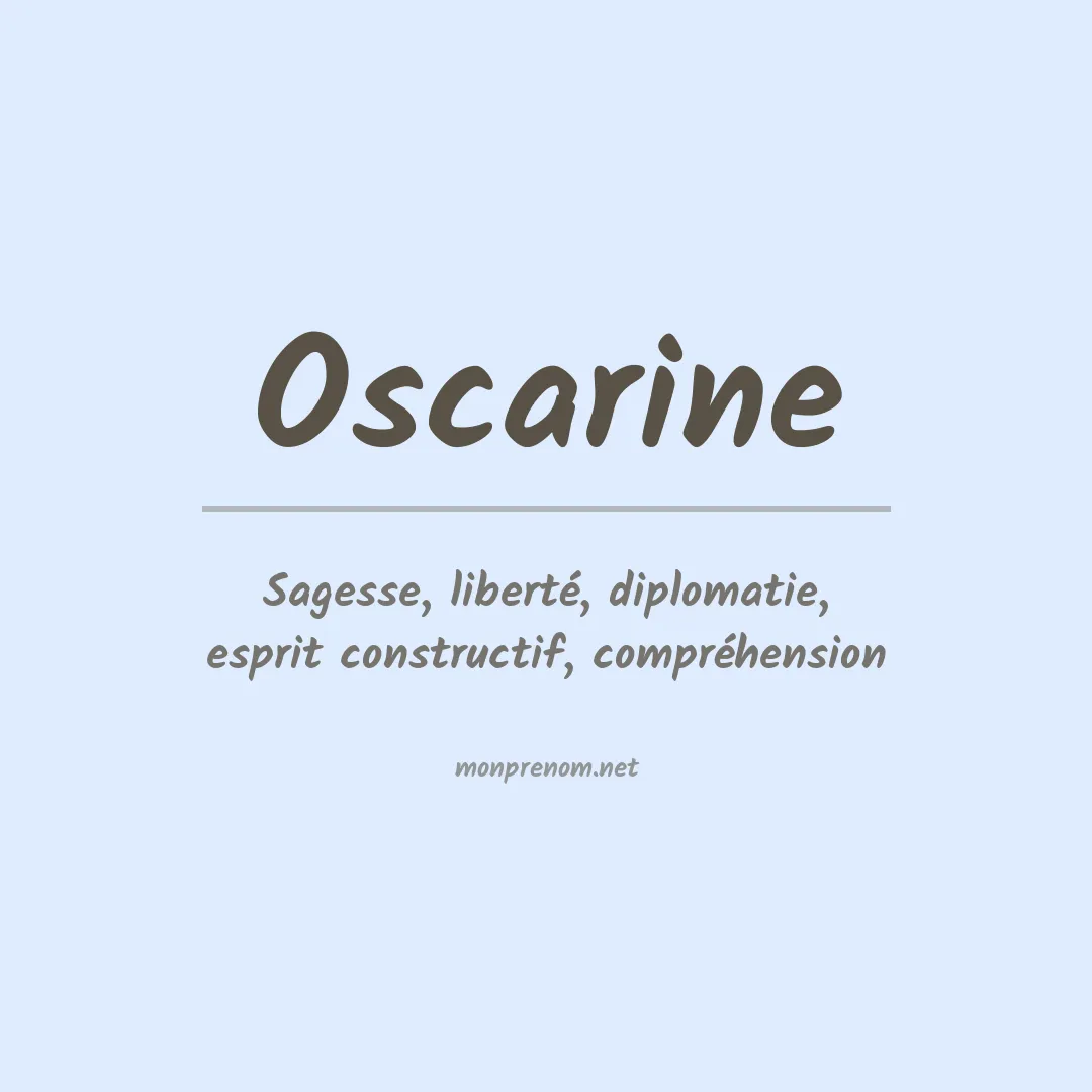 Signification du prénom Oscarine