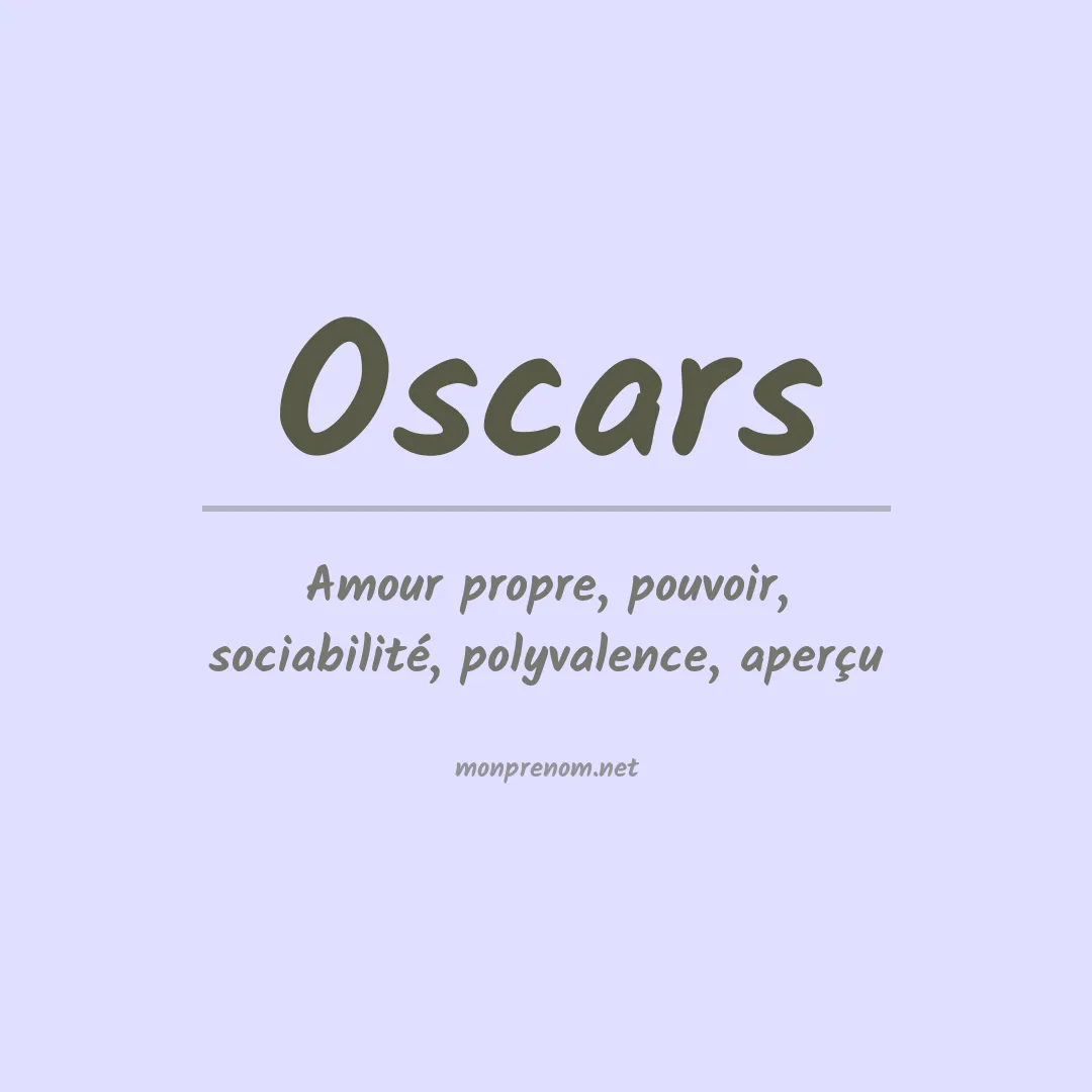 Signification du prénom Oscars
