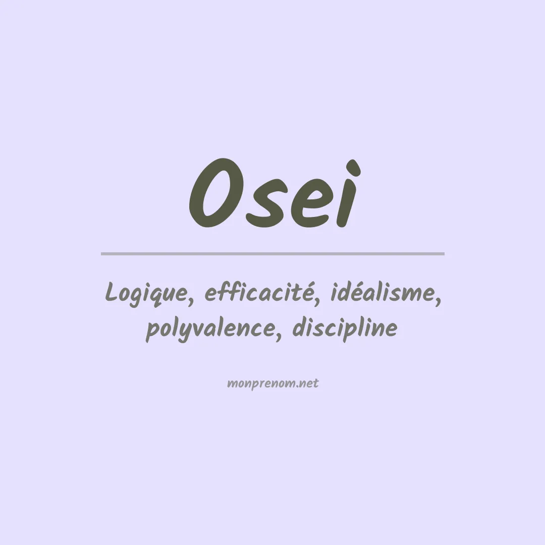 Prénom Osei
