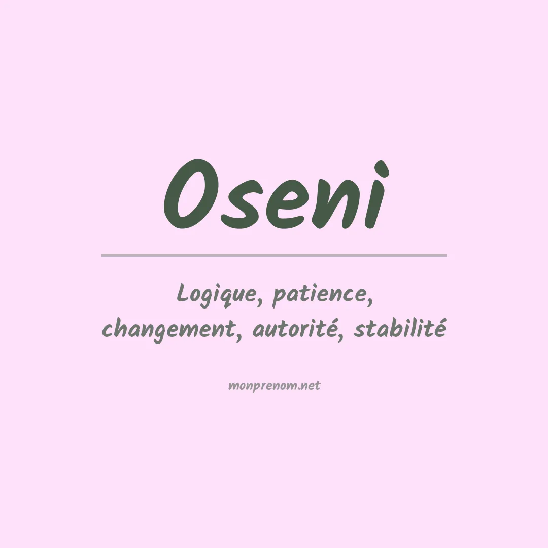 Signification du prénom Oseni