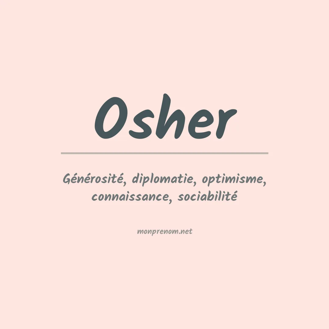 Prénom Osher