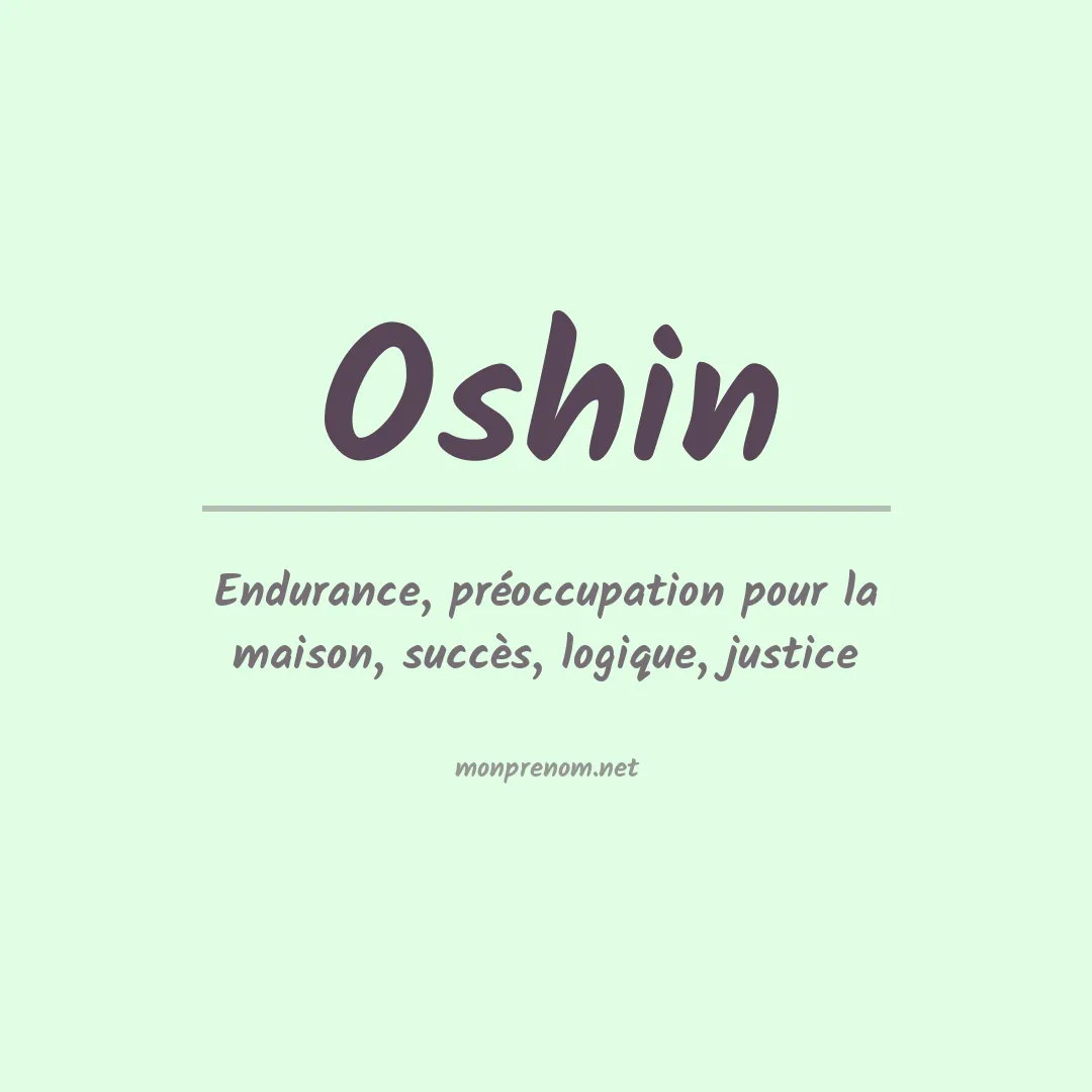 Signification du prénom Oshin
