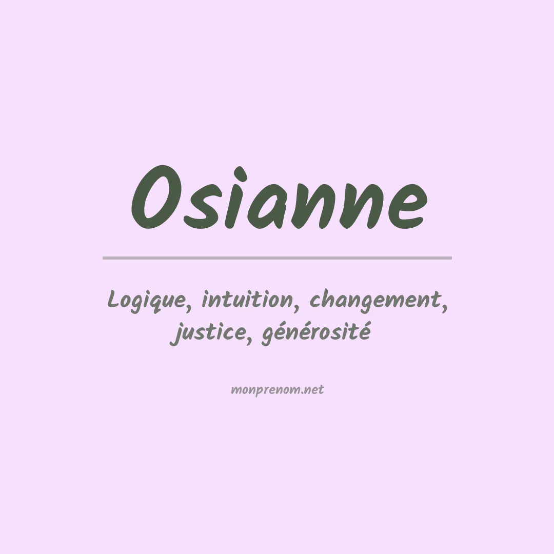 Signification du prénom Osianne