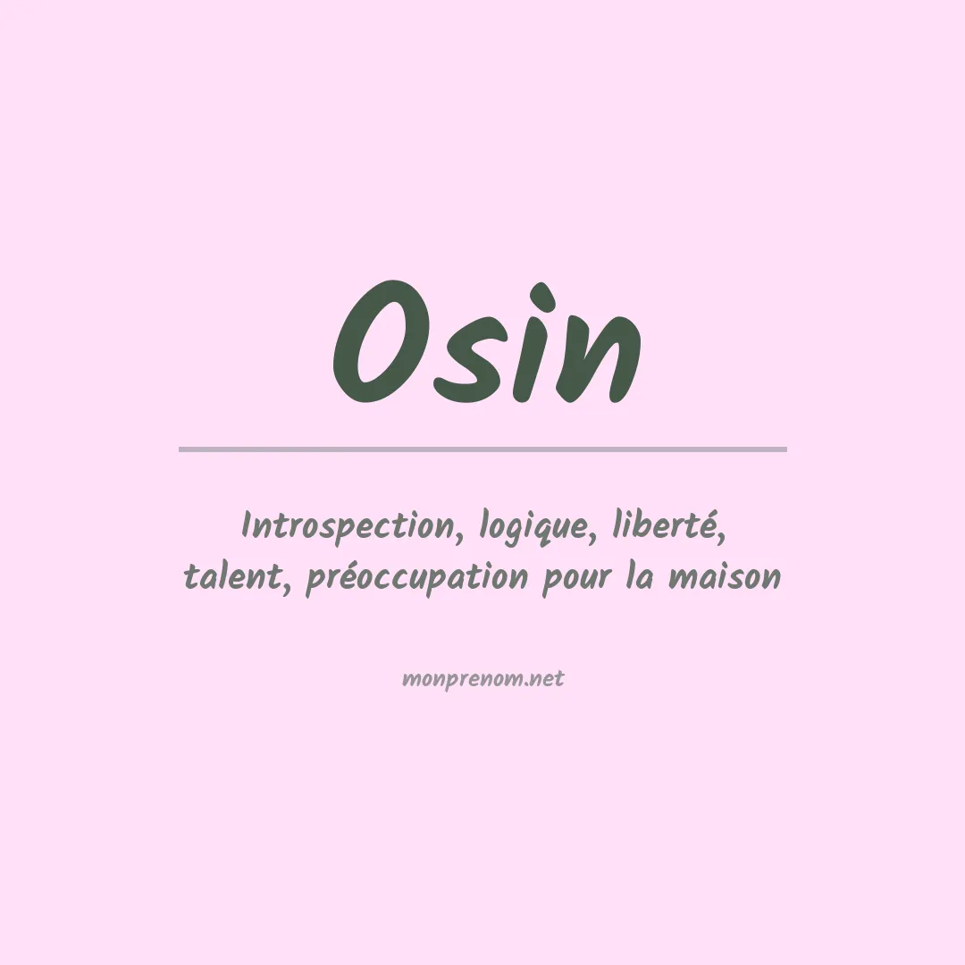 Signification du prénom Osin