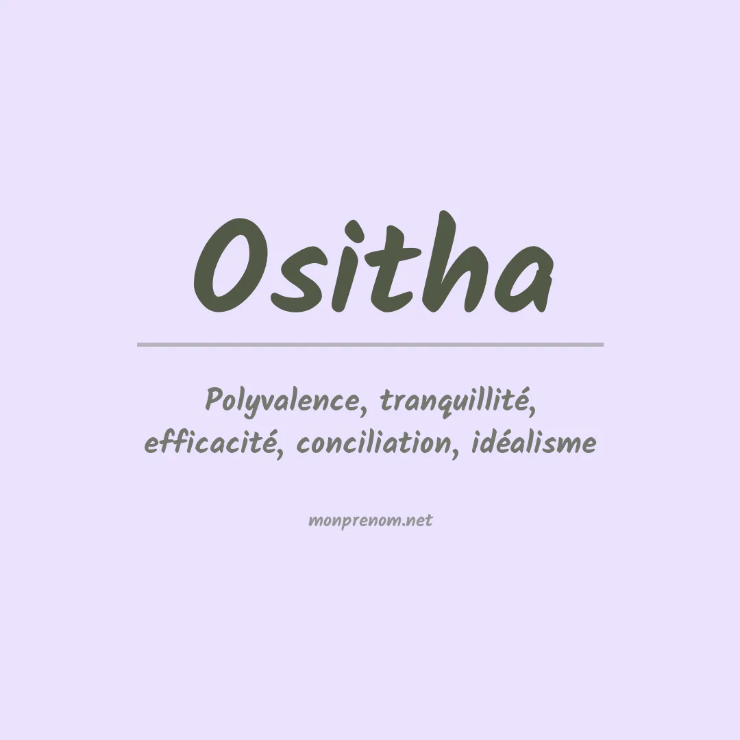 Prénom Ositha