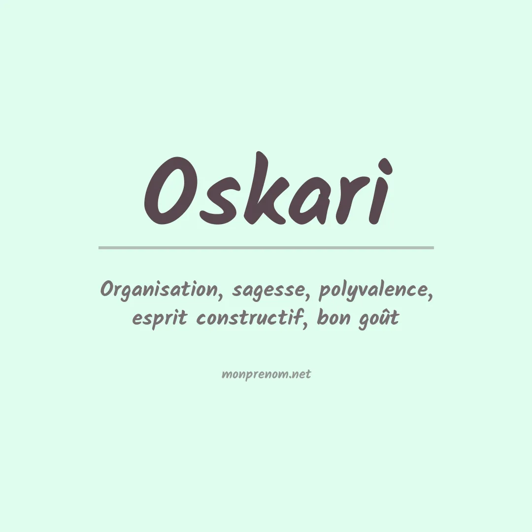 Signification du prénom Oskari