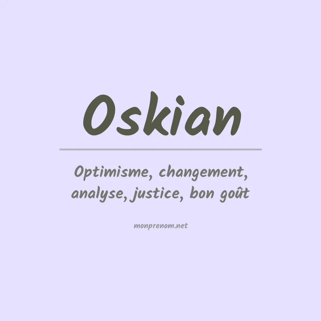 Prénom Oskian