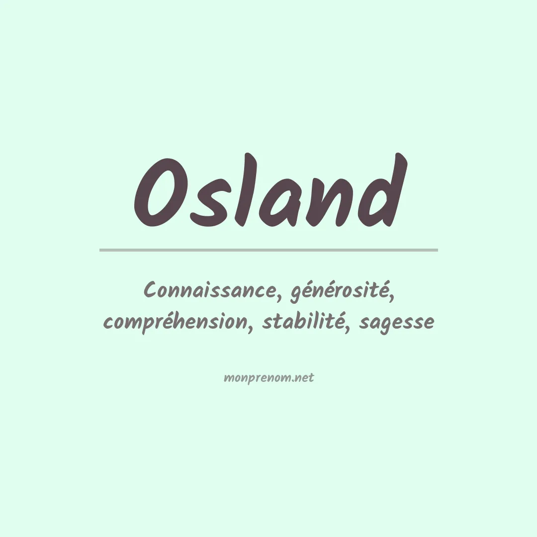 Prénom Osland