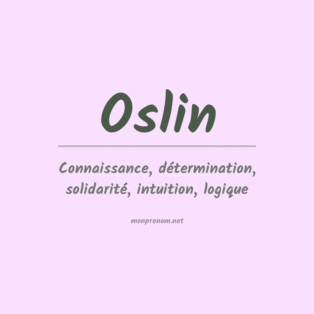 Prénom Oslin