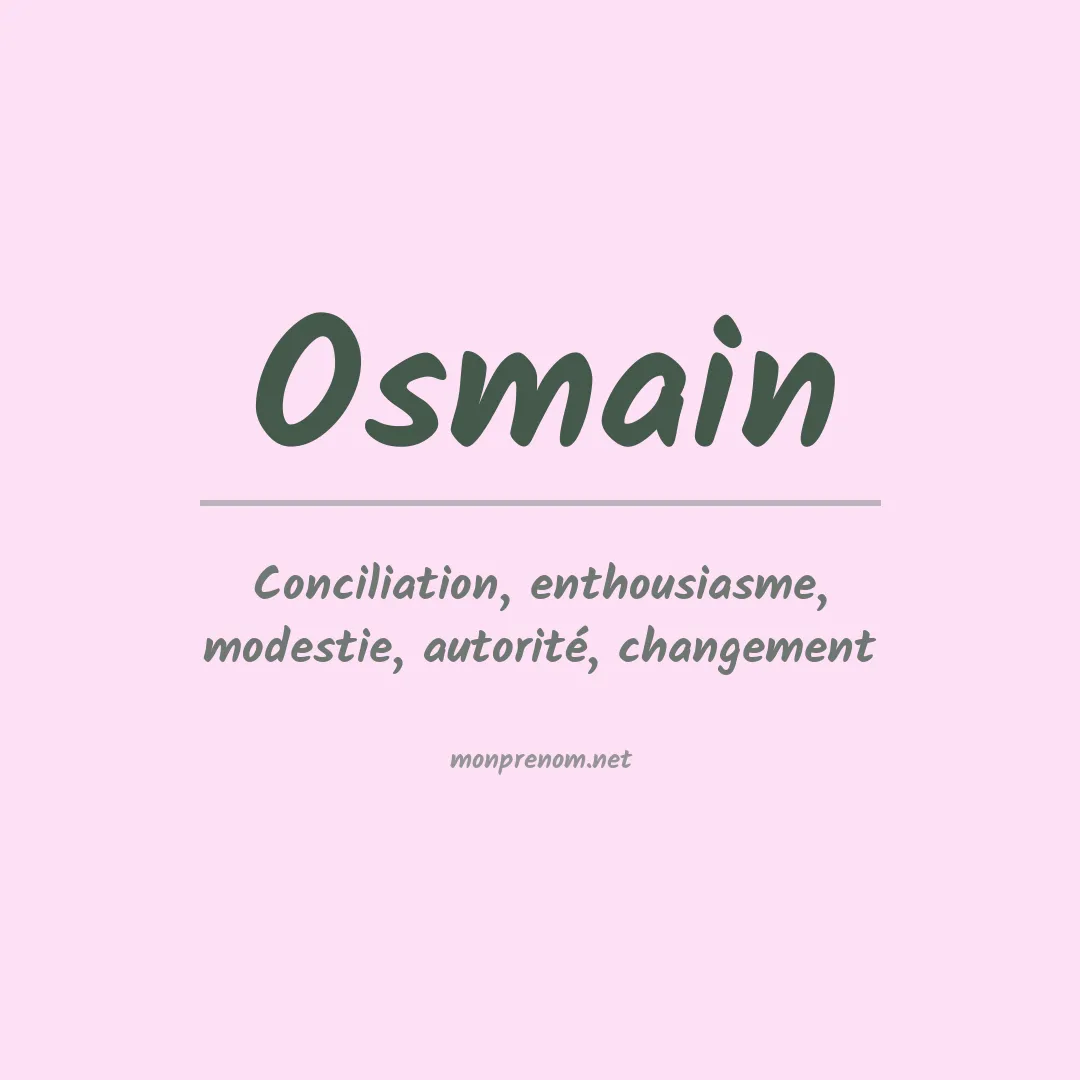 Signification du prénom Osmain