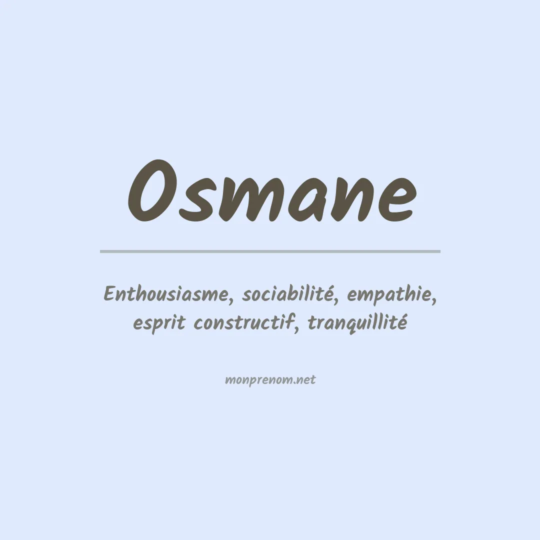 Prénom Osmane