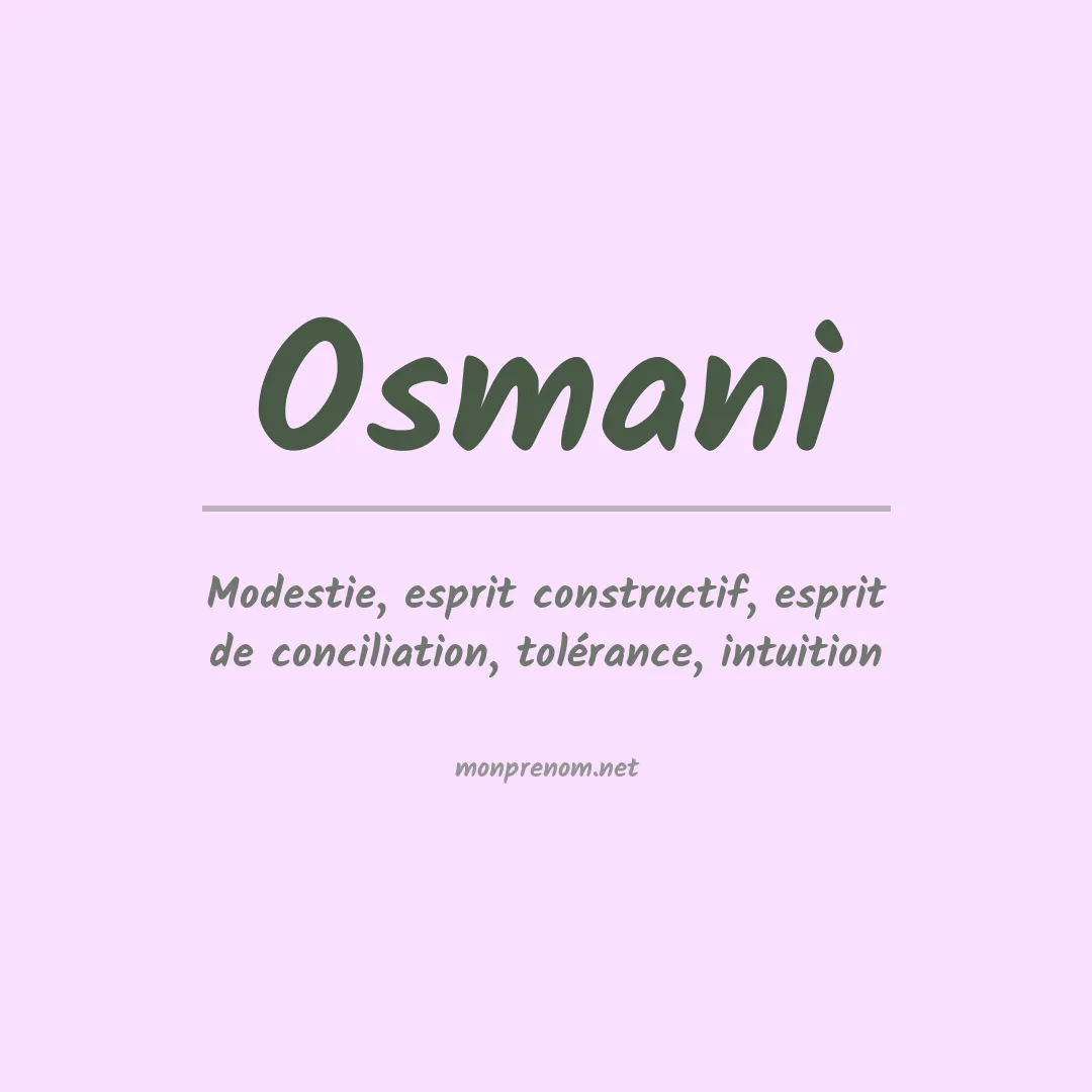 Prénom Osmani