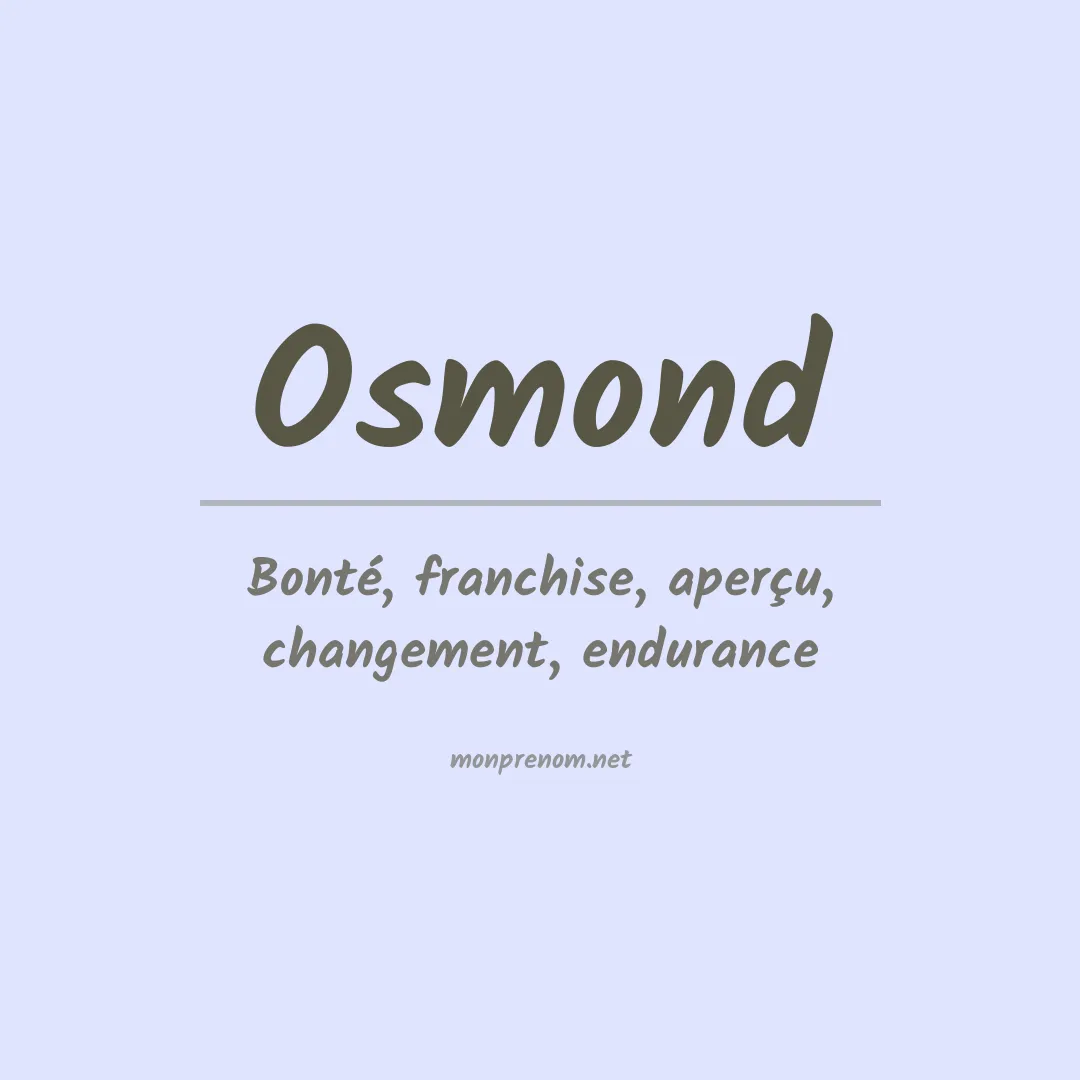 Prénom Osmond
