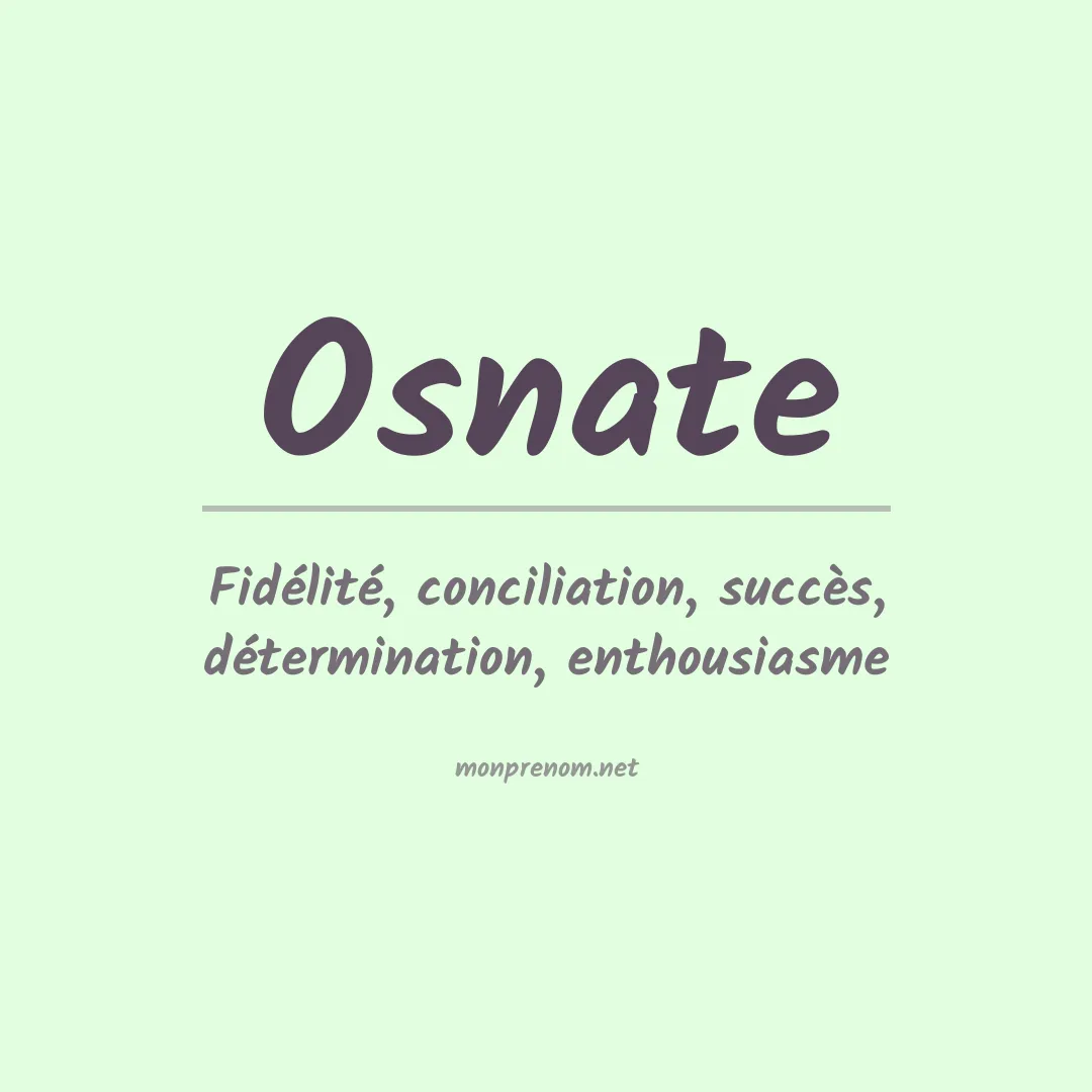 Signification du prénom Osnate