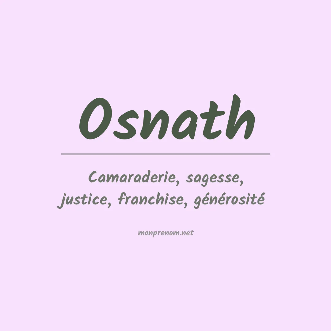 Signification du prénom Osnath