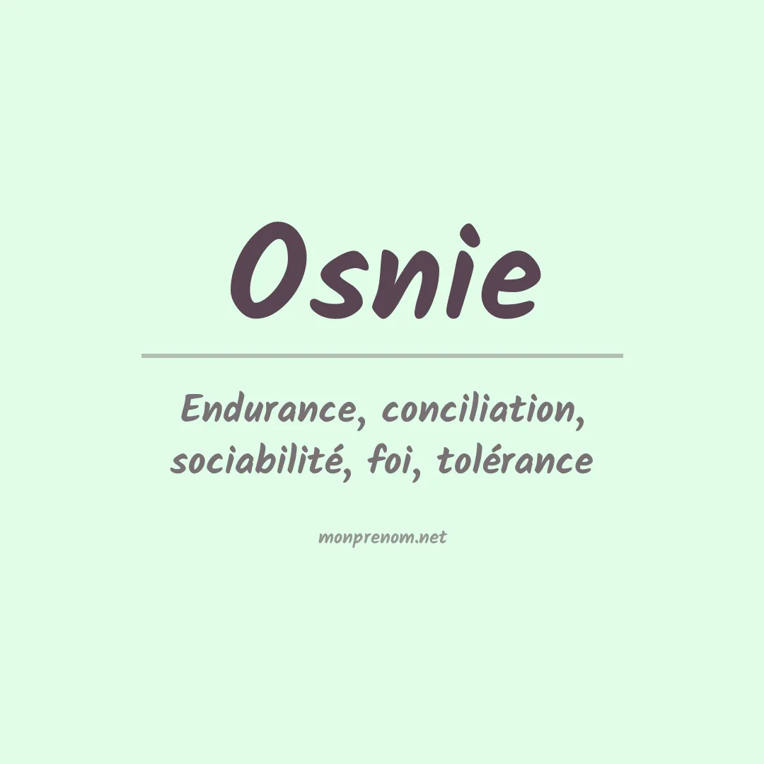Signification du prénom Osnie