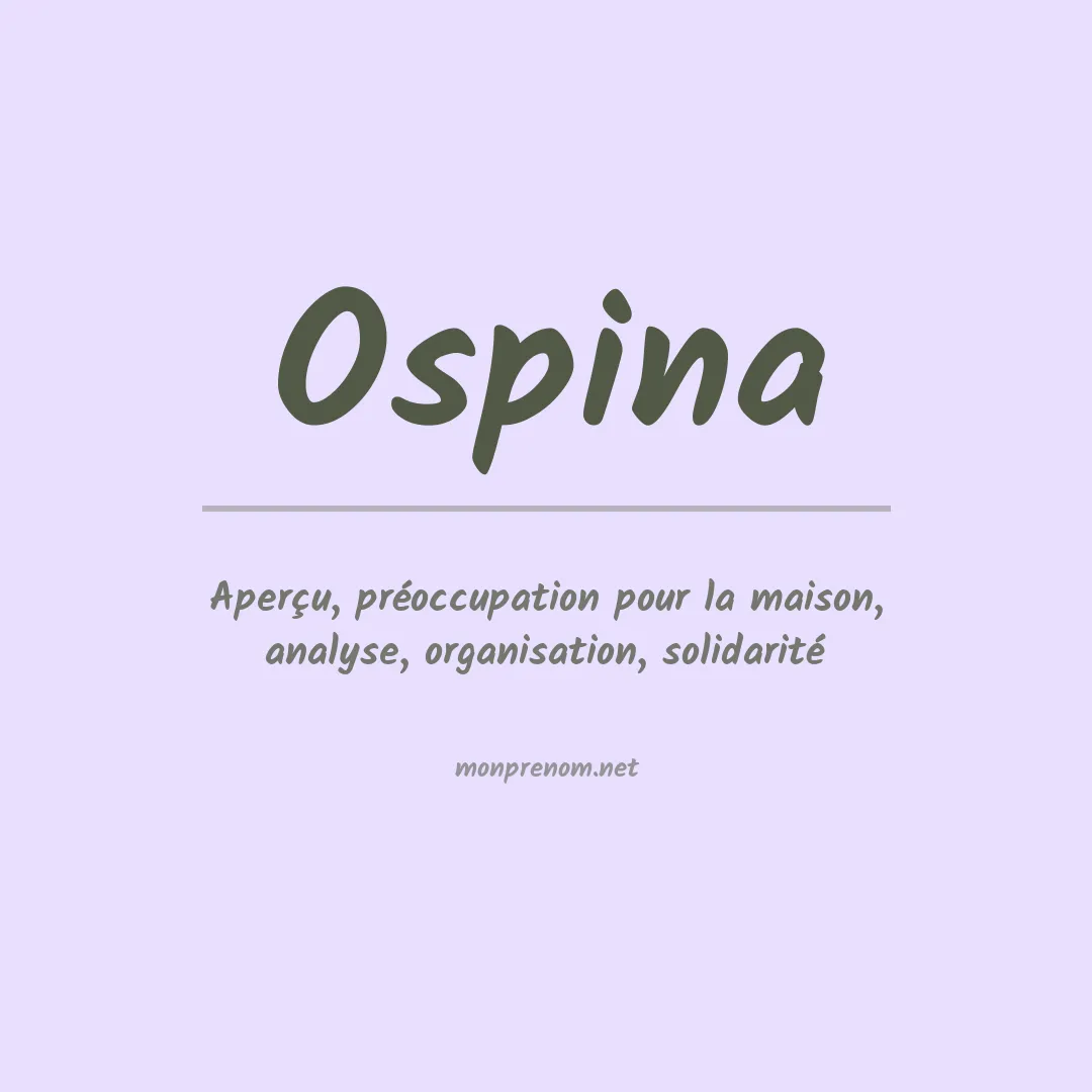 Prénom Ospina
