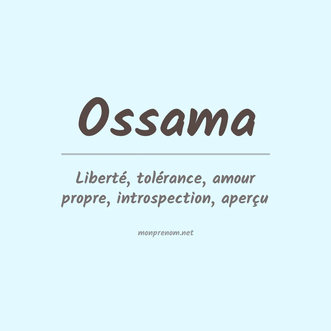 Prénom Ossama