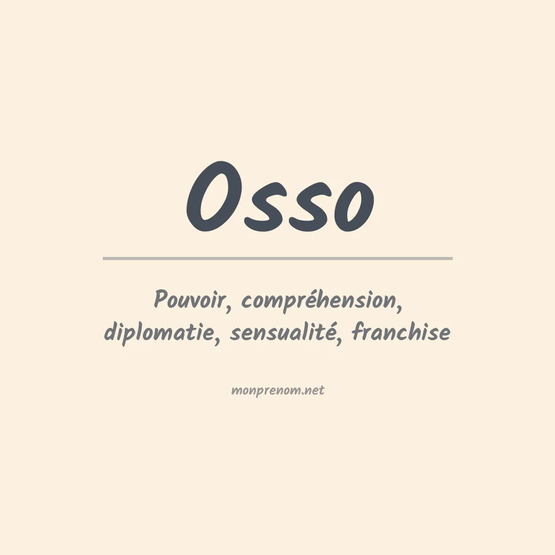 Prénom Osso