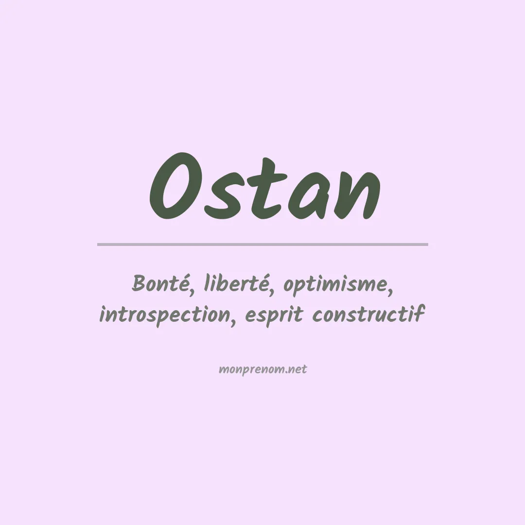 Signification du prénom Ostan