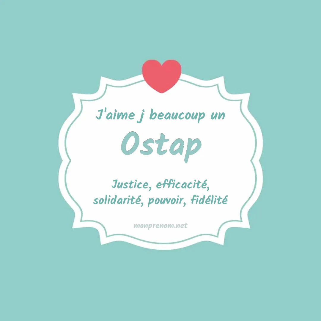 J'aime beaucoup Ostap