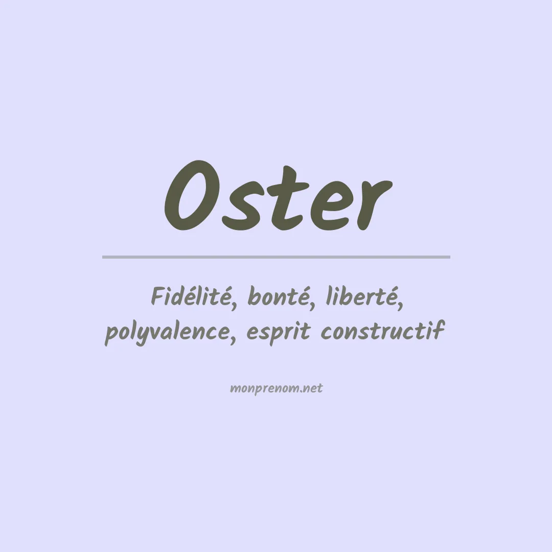 Prénom Oster