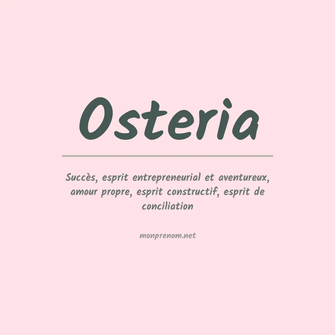 Prénom Osteria