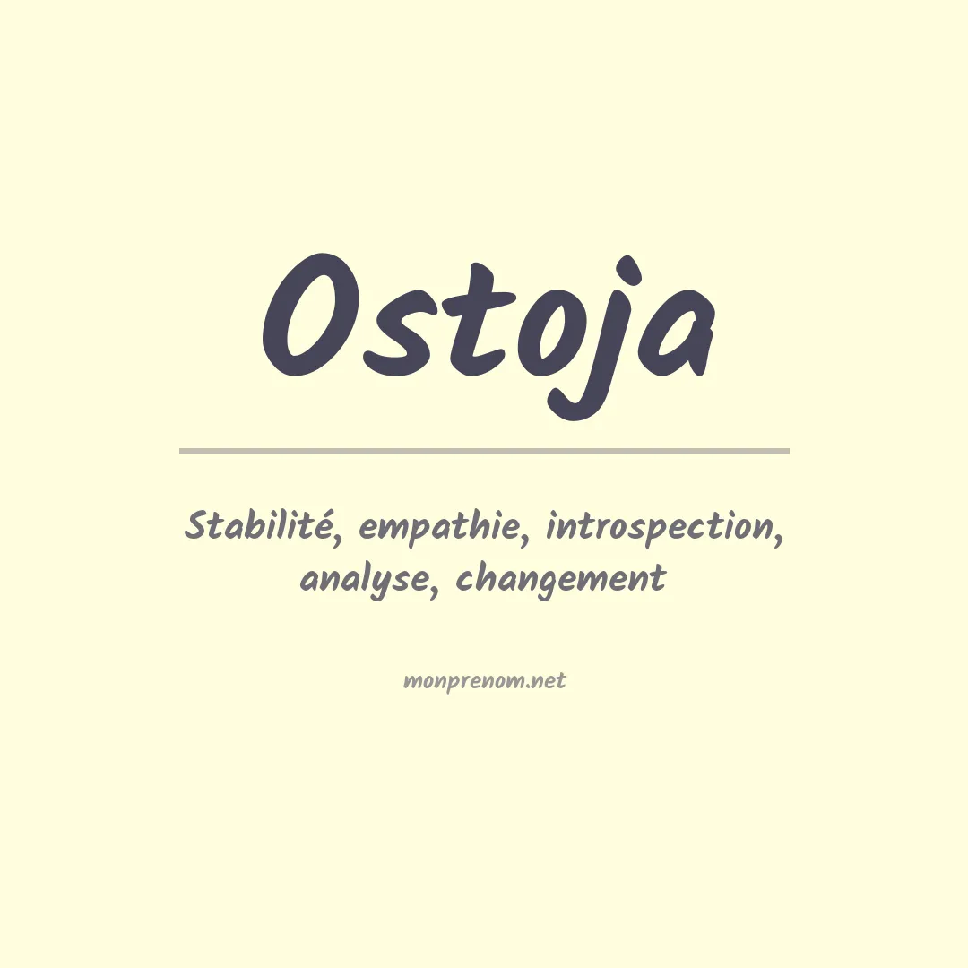 Signification du prénom Ostoja