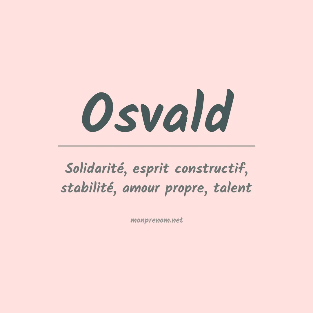 Signification du prénom Osvald