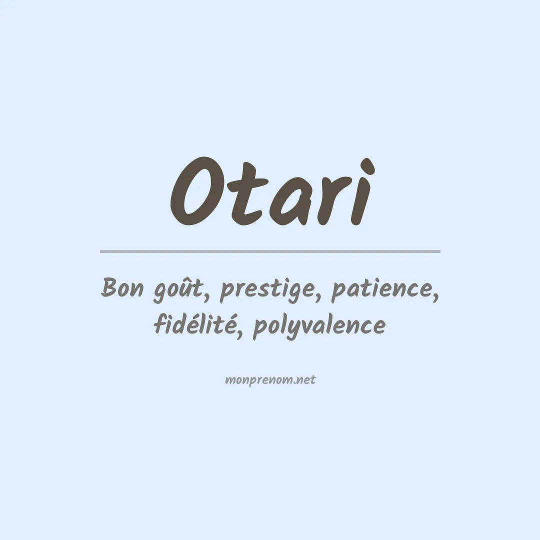 Signification du prénom Otari