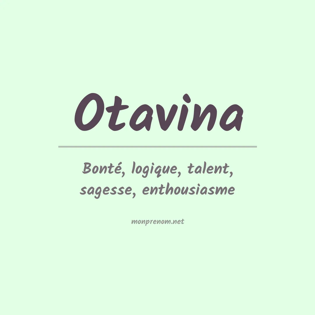Signification du prénom Otavina