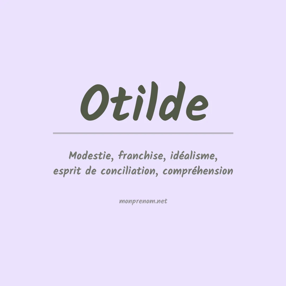 Signification du prénom Otilde