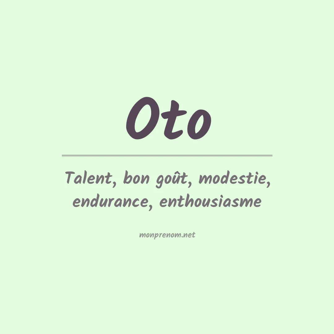 Signification du prénom Oto