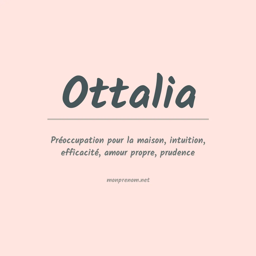 Signification du prénom Ottalia