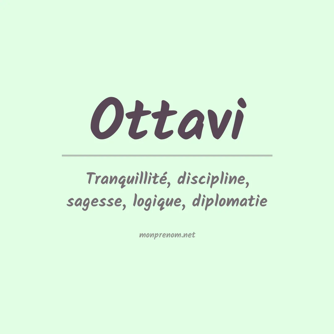 Signification du prénom Ottavi