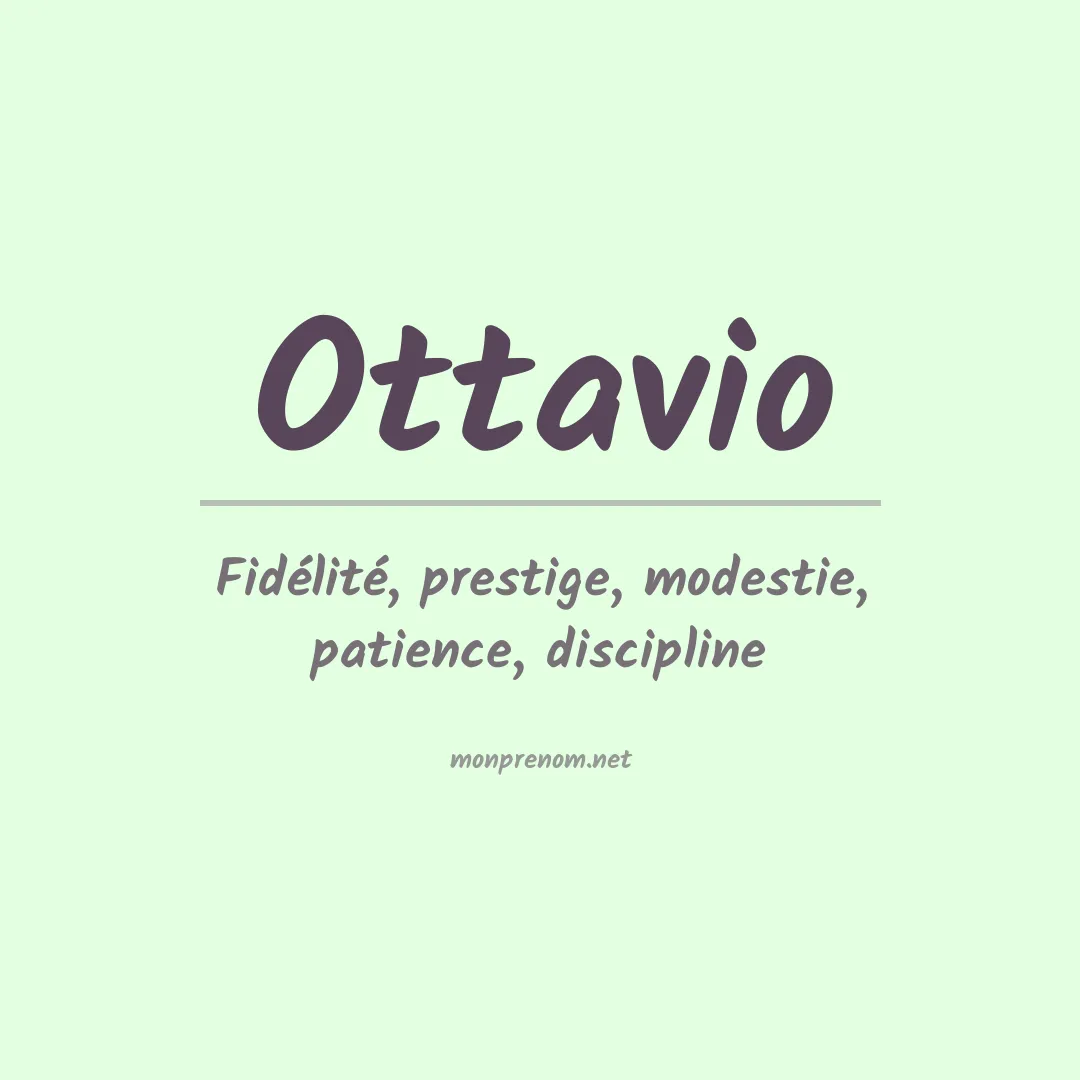 Signification du prénom Ottavio