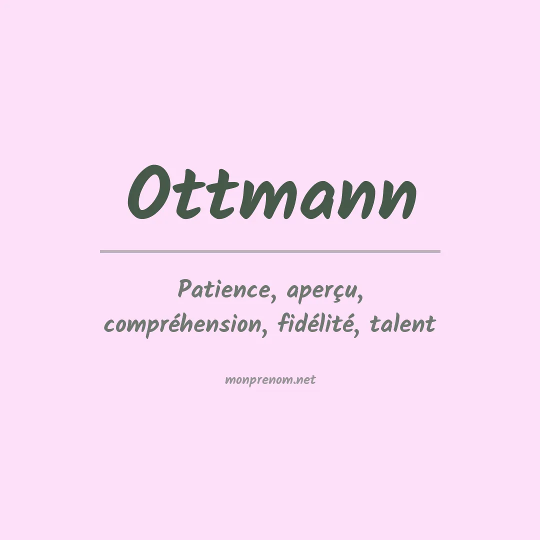 Prénom Ottmann