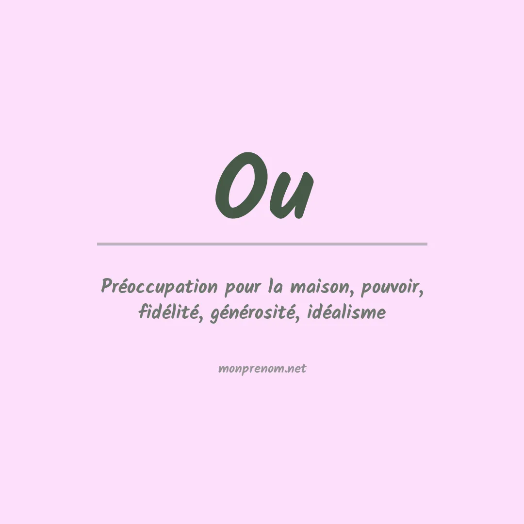 Prénom Ou