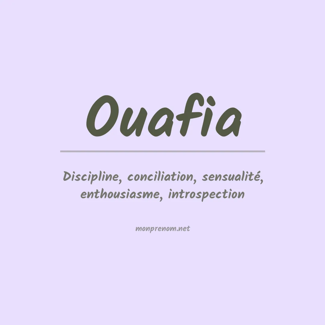 Prénom Ouafia