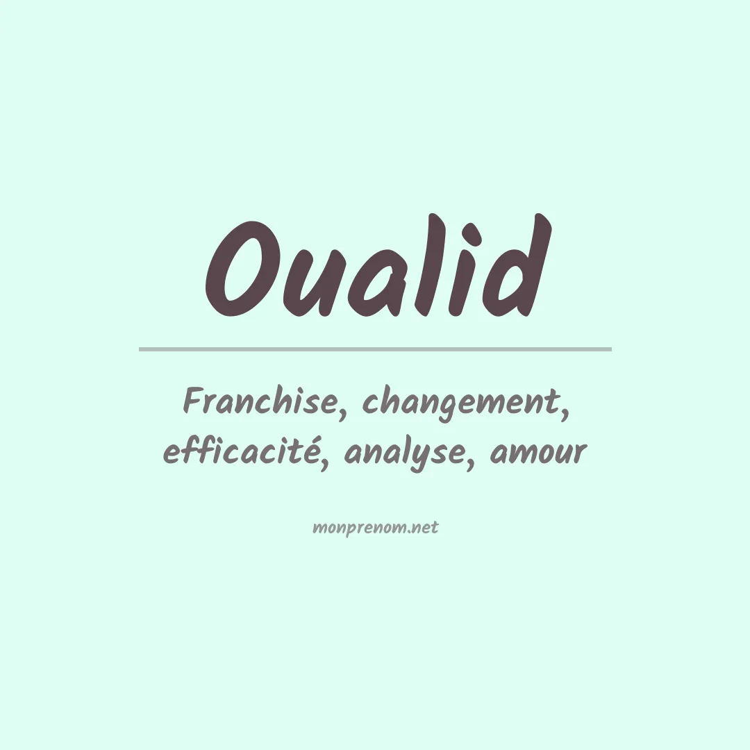 Prénom Oualid