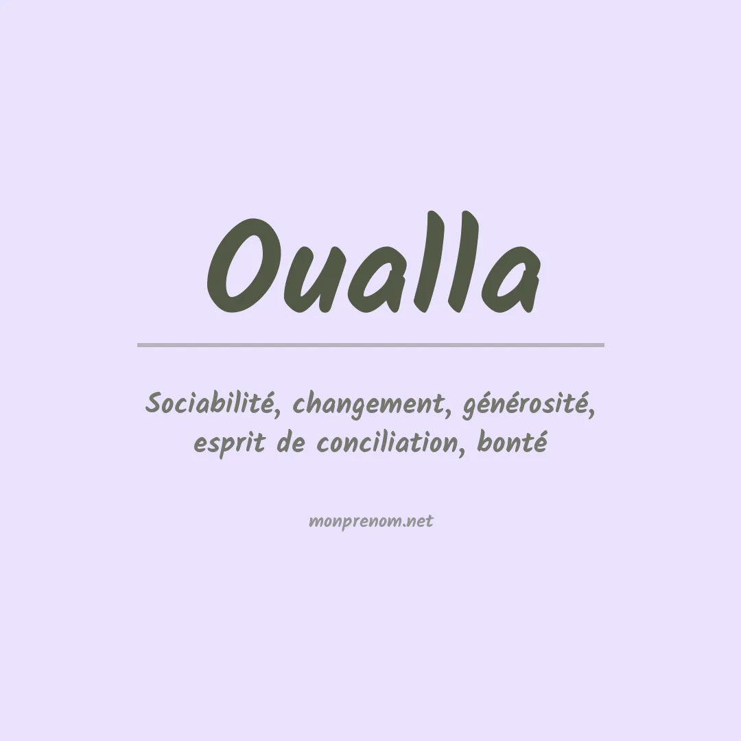 Signification du prénom Oualla