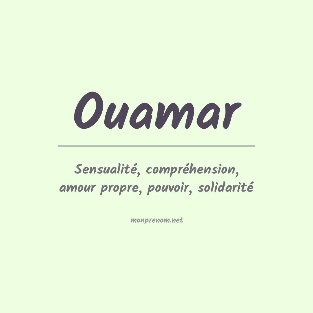 Signification du prénom Ouamar