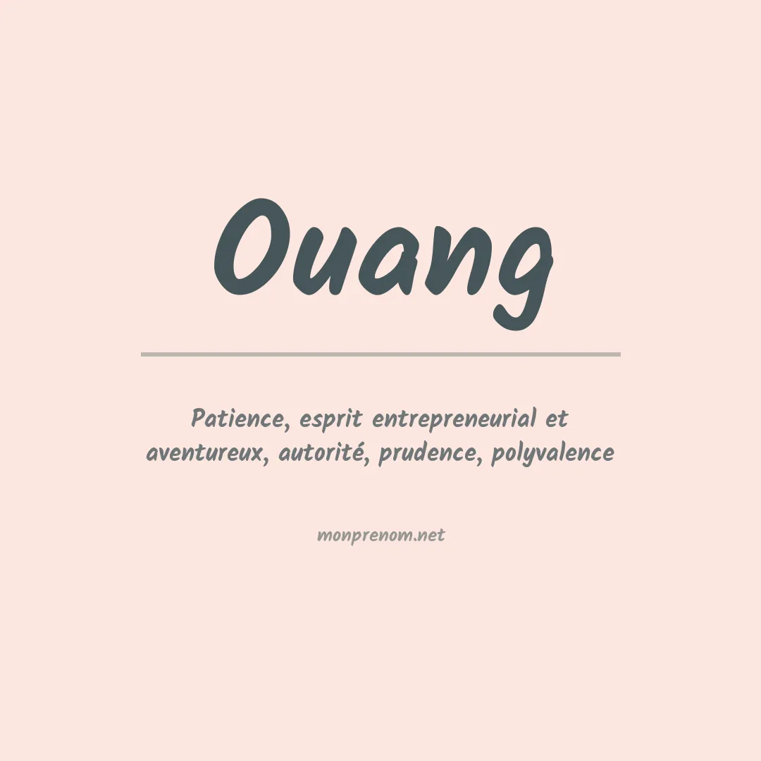 Signification du prénom Ouang