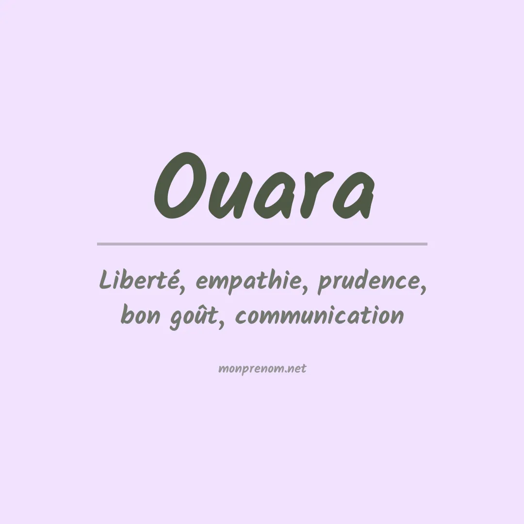 Signification du prénom Ouara