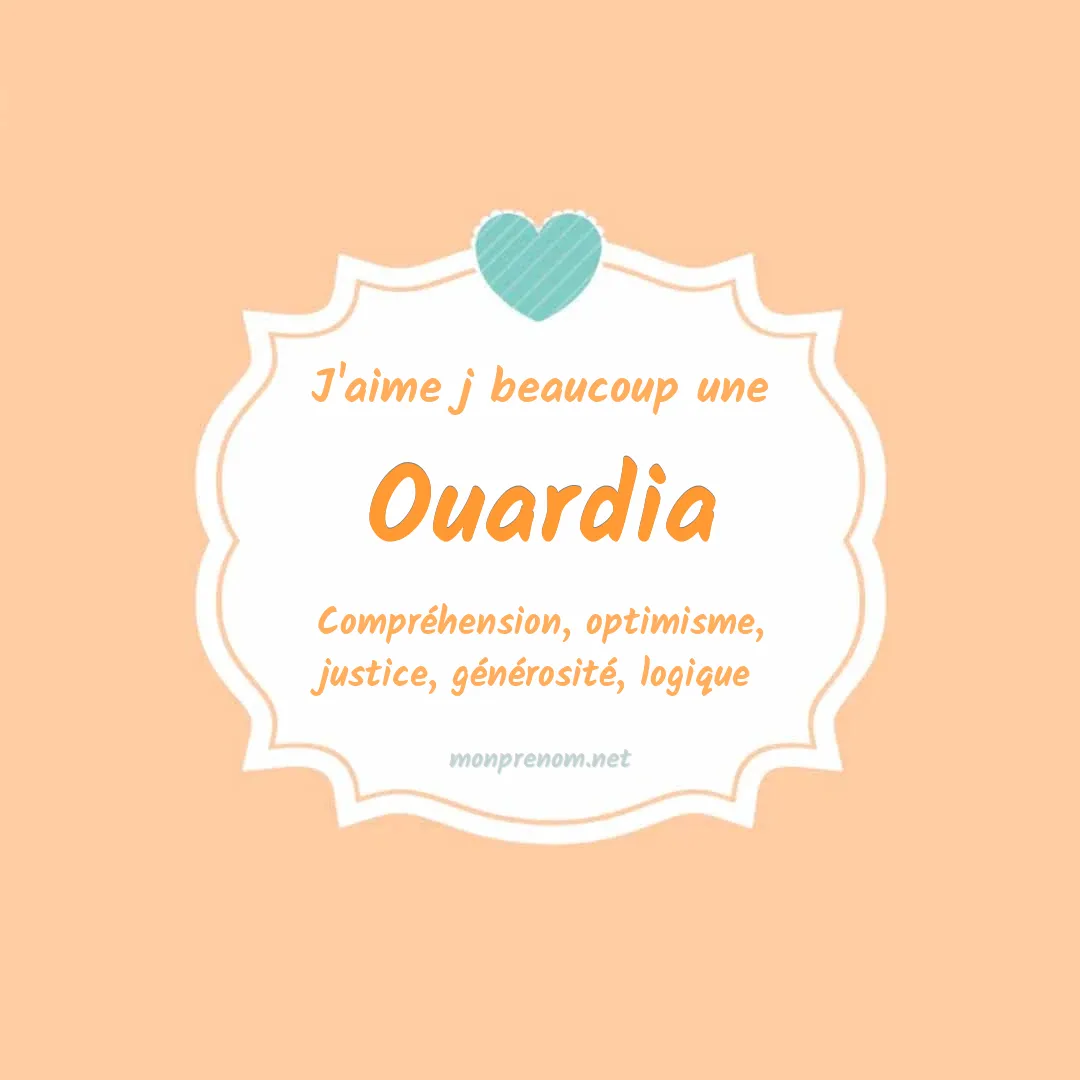 J'aime beaucoup Ouardia